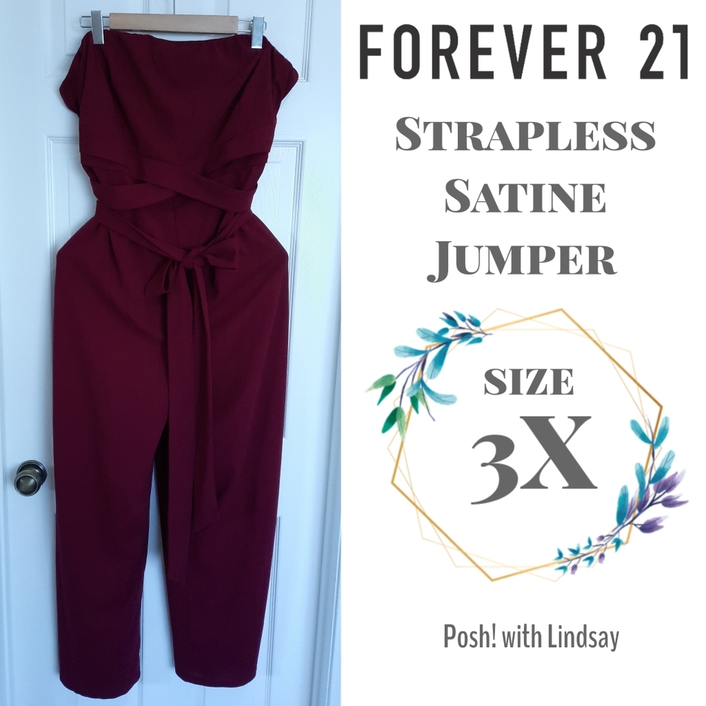 Forever 21 Wide Leg Strapless Jumper - sz 3X